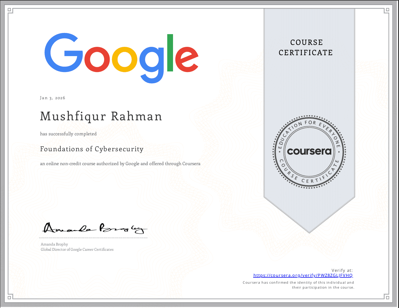 Foundations of Cybersecurity