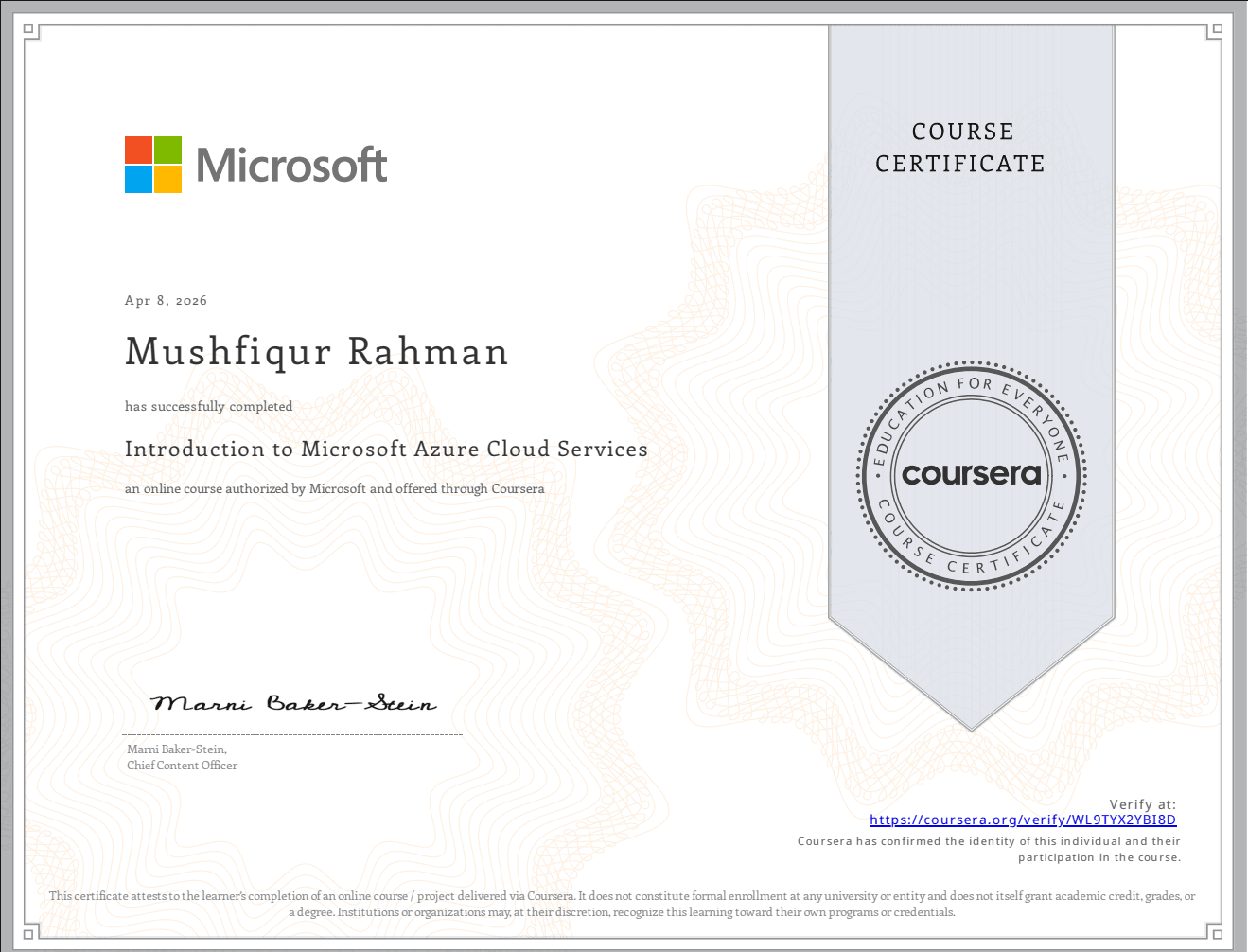 Introduction to Microsoft Azure Cloud Services